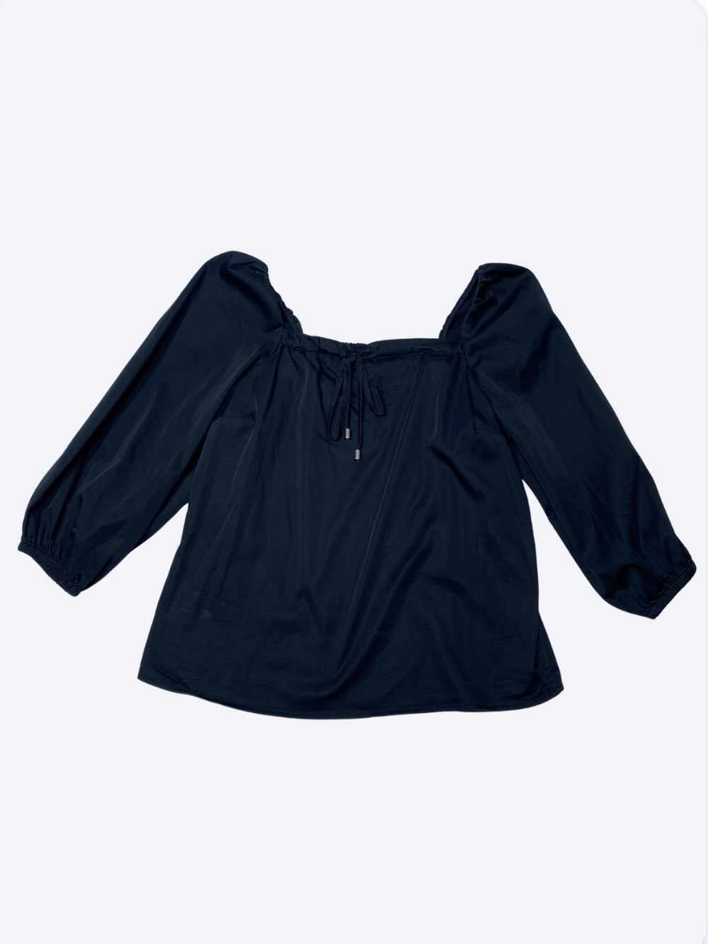Elizabeth and James Black Peasant Blouse 3/4 Sleeve Women/s Size XS